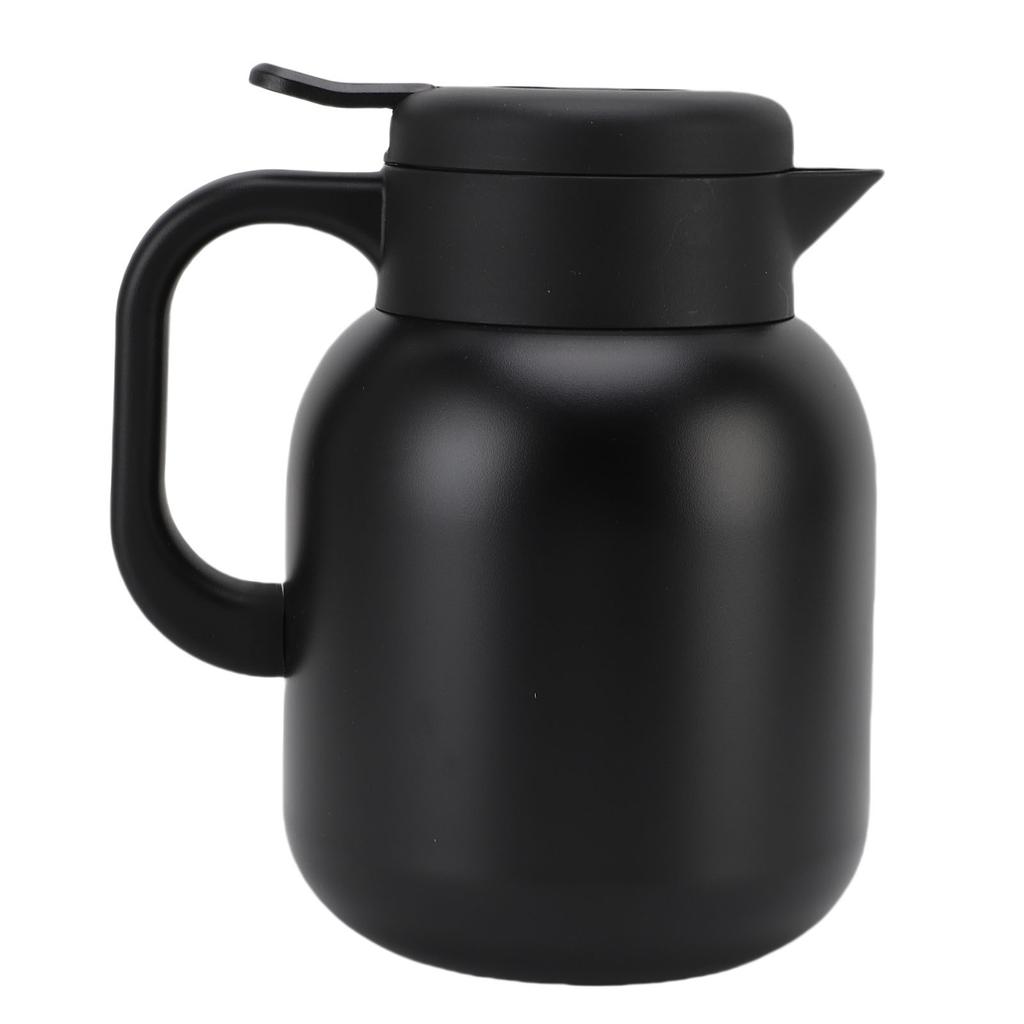 Vakuumisolierte Teekanne mit Sieb 1500ml Temperatur Digitalanzeige Edelstahl Heiß Kalt Haltekrug für