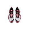 Anta Kids Asymmetrical Performance Anti-Slip Shock Absorbing Durable Mid-Top Basketball Shoes Kids Sneaker White Black Red 312221102-2