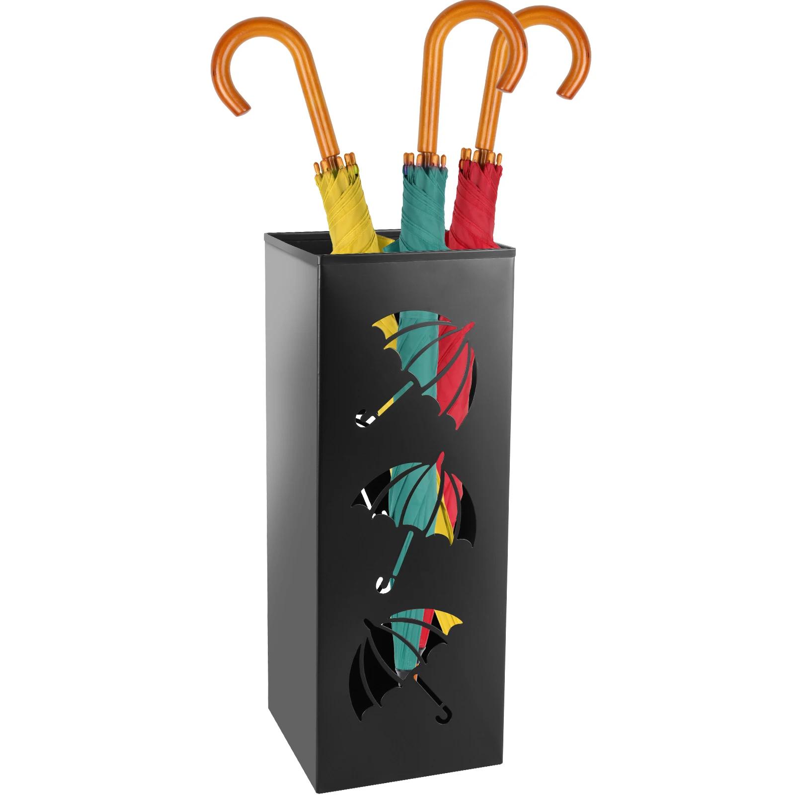Подставка для зонтов Декоративная корзина для зонтов Напольная многоцелевая стойка для тростей Хранение зонтов