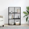 Bookshelf Black Oak Effect 69.5 x 29 x 103.5 cm