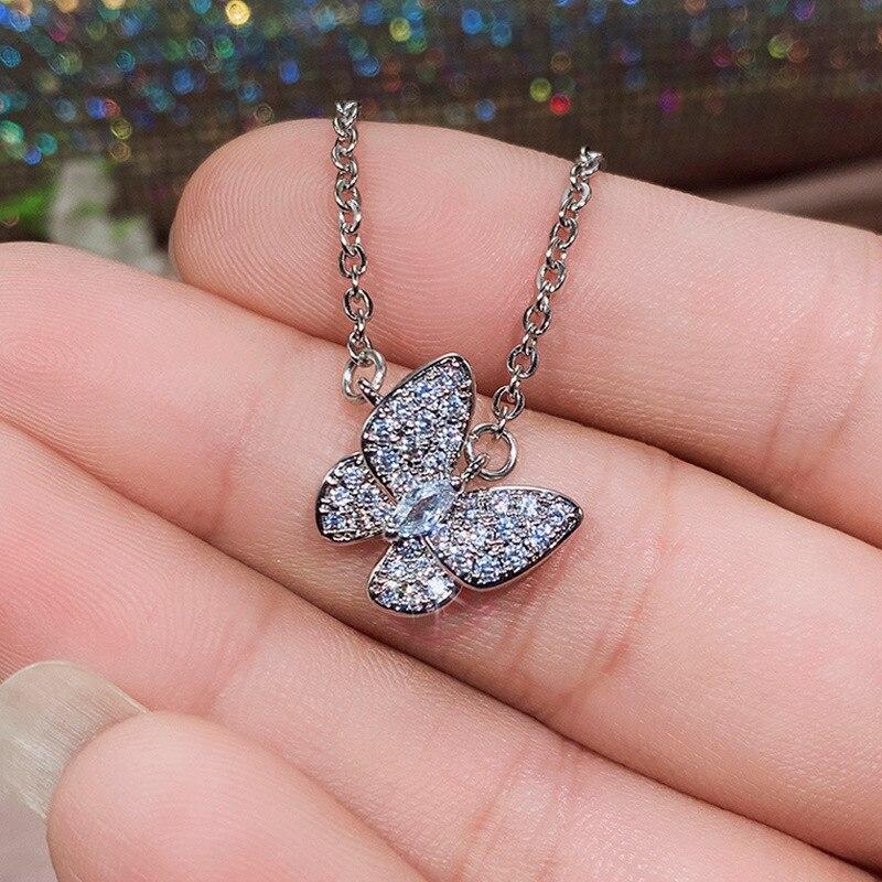 

Модное ожерелье с подвеской в ​​виде бабочки для женщин, воротник на ключице, романтическое ювелирное колье, оптовая продажа Eh1023