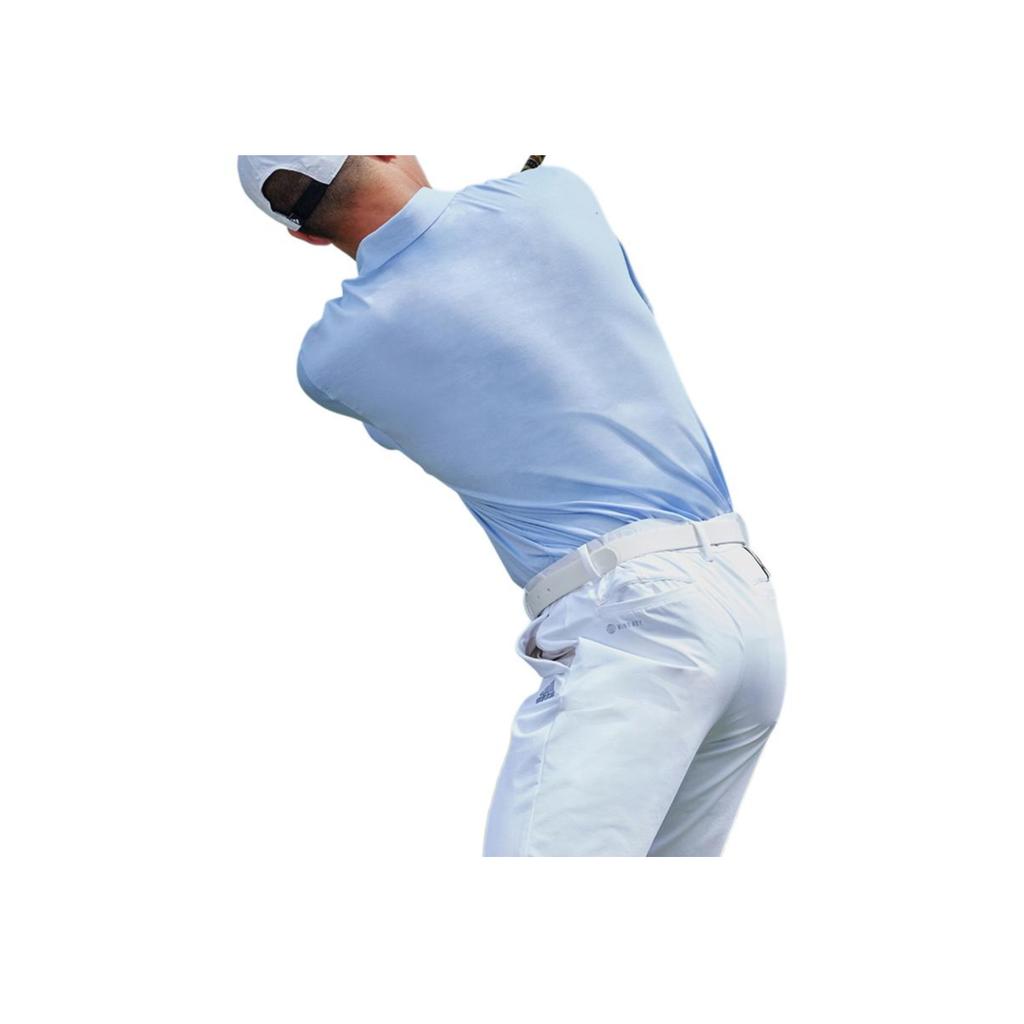 Adidas Pure Cotton Logo Embroidered Polo Shirt Men Tops Light-Pink Blue HS1109