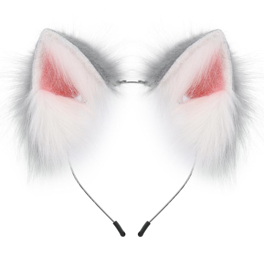 Realistic Handmade Plush Cat & Fox Ears Headband - Japanese Lolita Style Hair Accessories