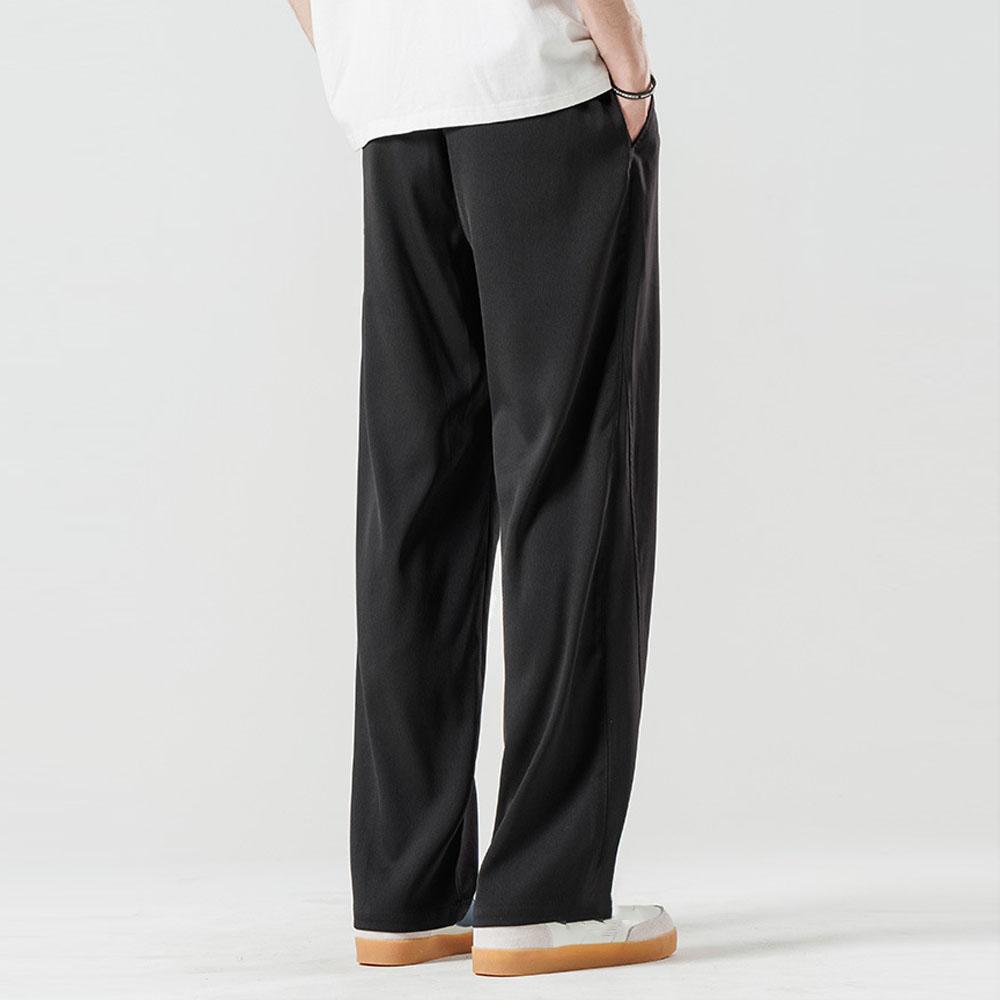 Herren Braune Anzüge Hosen Blazer Gerade Hosen Sommerkleidung Hosen Lässige Eisseidenhosen