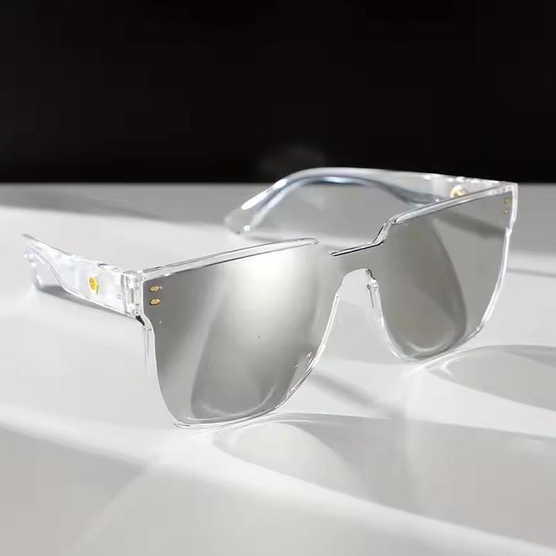 Fashion Trend Street Photo Sunglasses Trend One Piece Large Frame Square Rice Nail Sunglasses Female