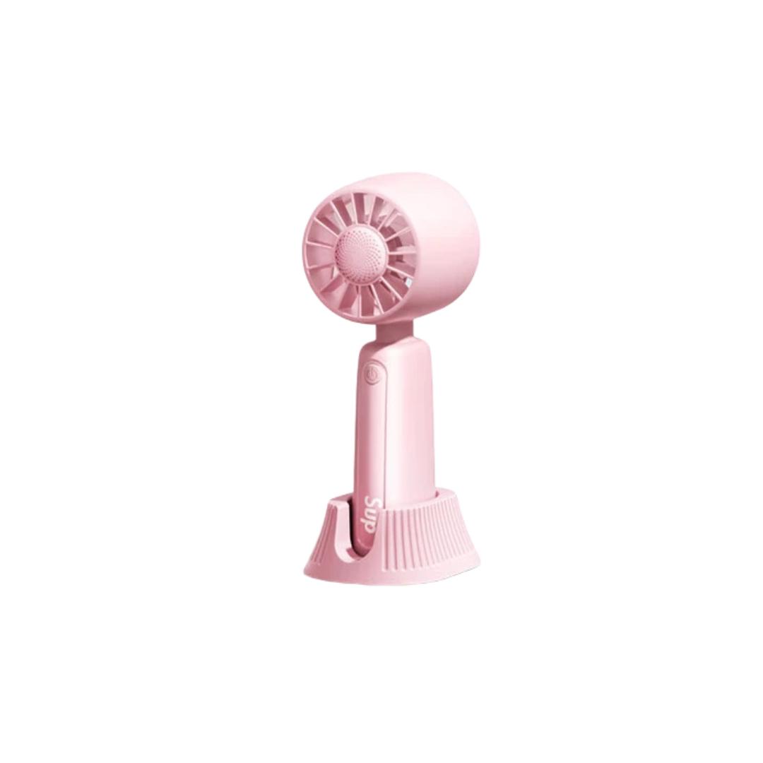 

VENIDER Handheld Mini Portable Fan, 72h Endurance, Quiet Operation, with Lanyard And Base, 4000mAh, Pink, USB-C рожевий