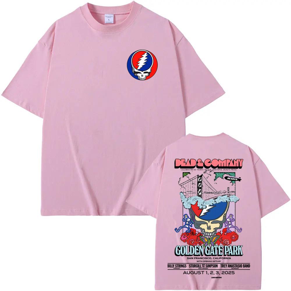 Grateful Dead Street Hip Hop T Shirt Short Sleeve Casual Cotton Tshirt Reverse Printing Fashion Tee-shirt Soft Tops