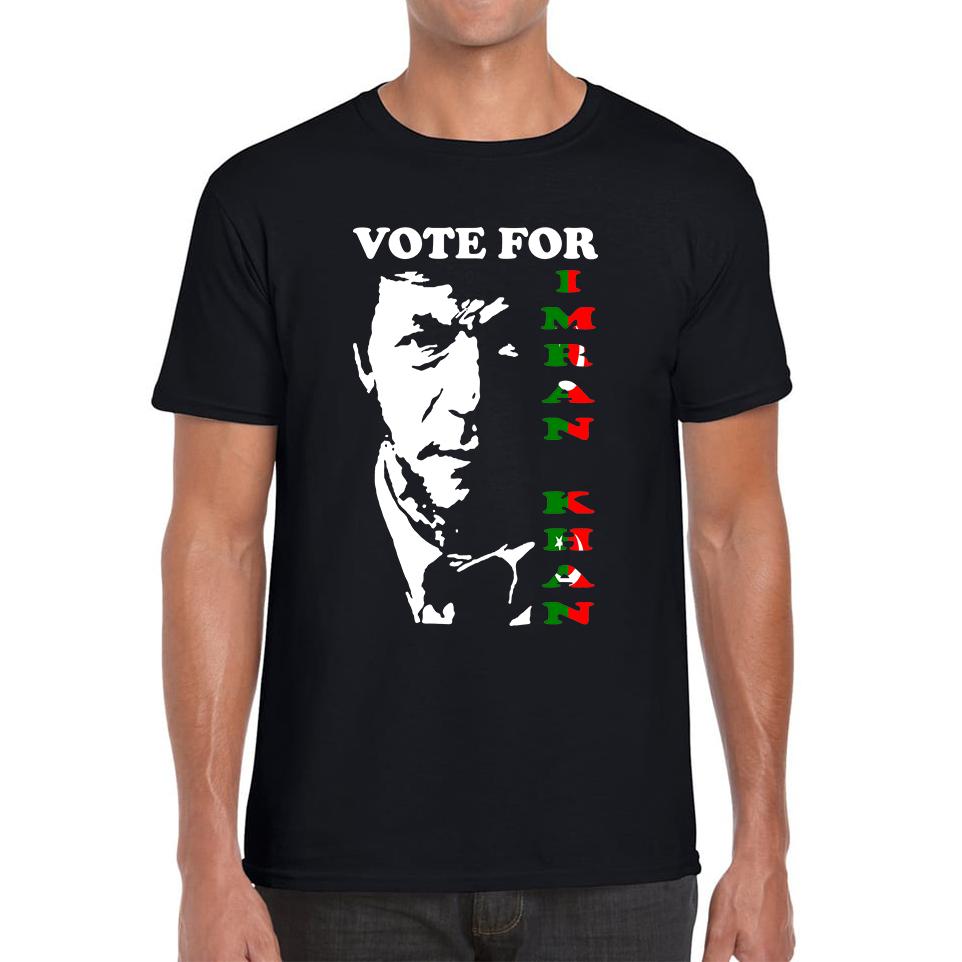 Vote For Imran Khan PTI Political Party Brave Man Stand With Khan Mens Tee Top 3XL