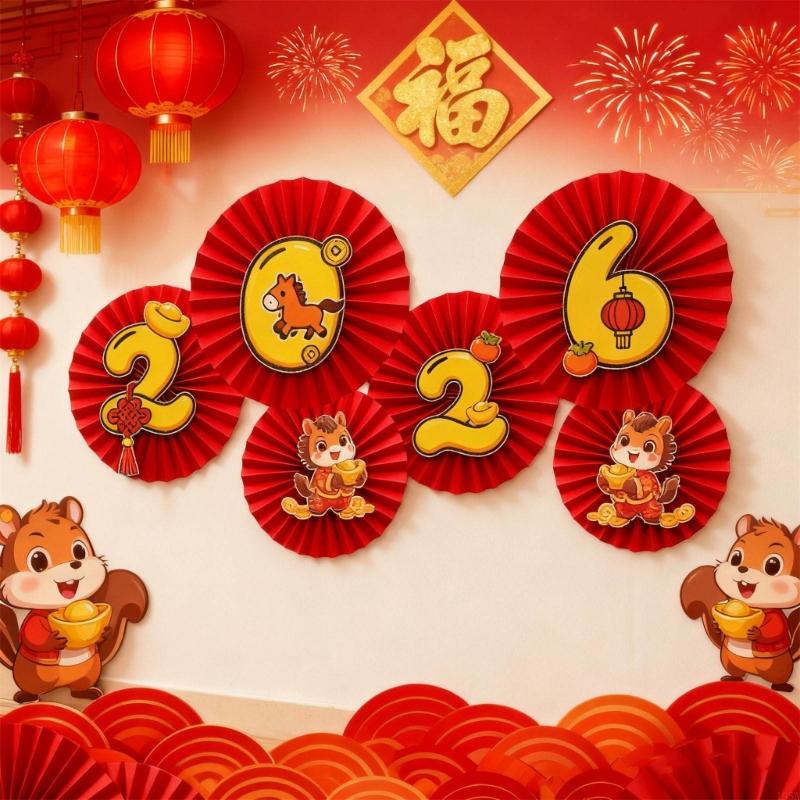 

Versatile Party Decors Paper Fan Flower Enhancing 2026 Holiday Atmosphere Fast Setups Display Ornament Party Supplies CN