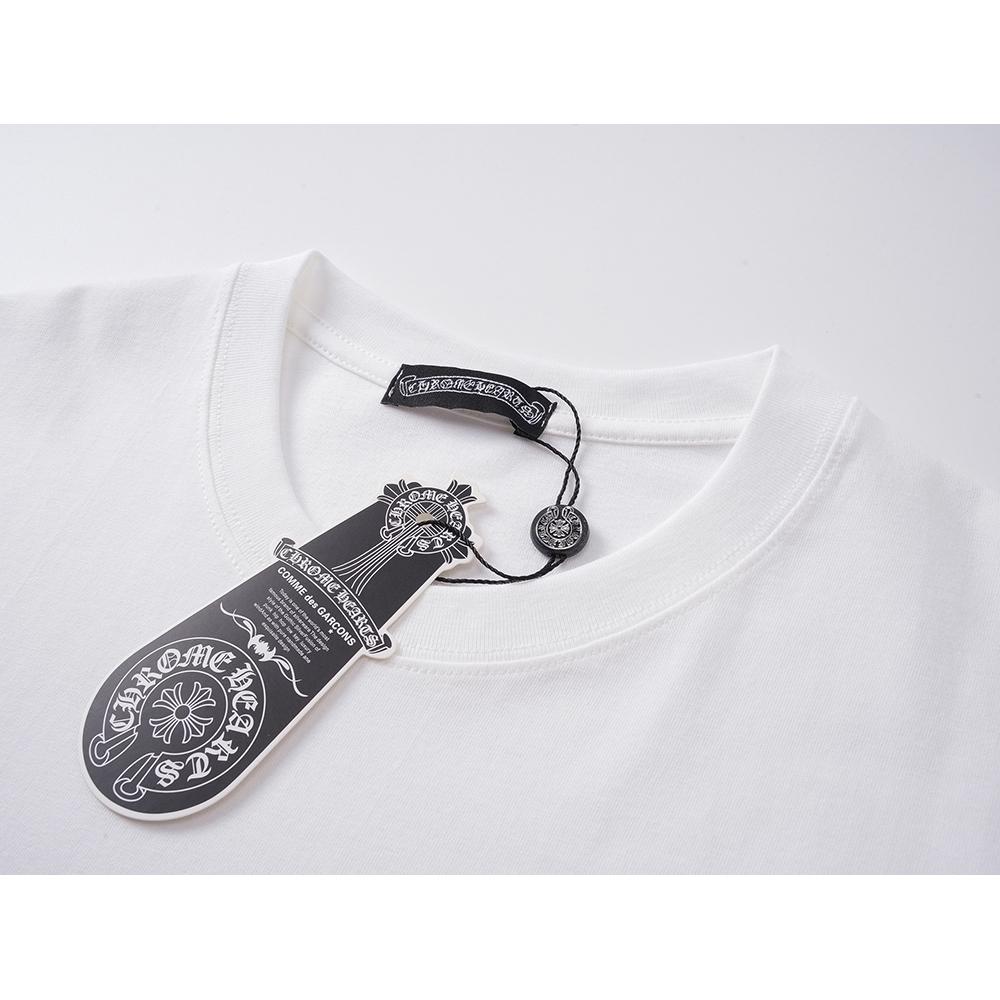 D39 CHROME HEARTS 2026 Summer New High Quality Cotton Round Neck Loose Large Size Men's and Women's T-shirt Couple T-shirt