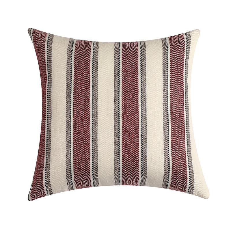 Λινό Φαρδιά Ρίγα Φθινόπωρο Χειμώνας Κορεάτικο Στυλ Μαξιλαροθήκη Κάλυμμα Μαξιλαριού Σαλόνι Υπνοδωμάτιο Μαξιλαροθήκη