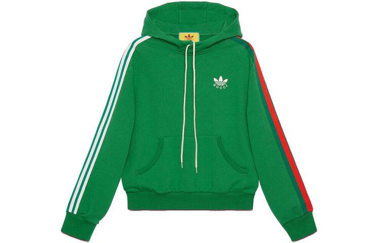 

Gucci x adidas SS22 Бавовняна Худі в смужку Зелена Унісекс S