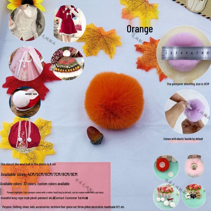 Imitation Rabbit Fur Pom-Poms: 4cm, 6cm, 7cm DIY Plush Balls for Jewelry, Clothing, Hats, Shoes, Bags, and Trims