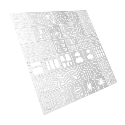 Cicogna Crease Engraving Guide, Etching Guide, Template, Ruler for Plastic Models, Gunpla Detailing, AJ (Type D)
