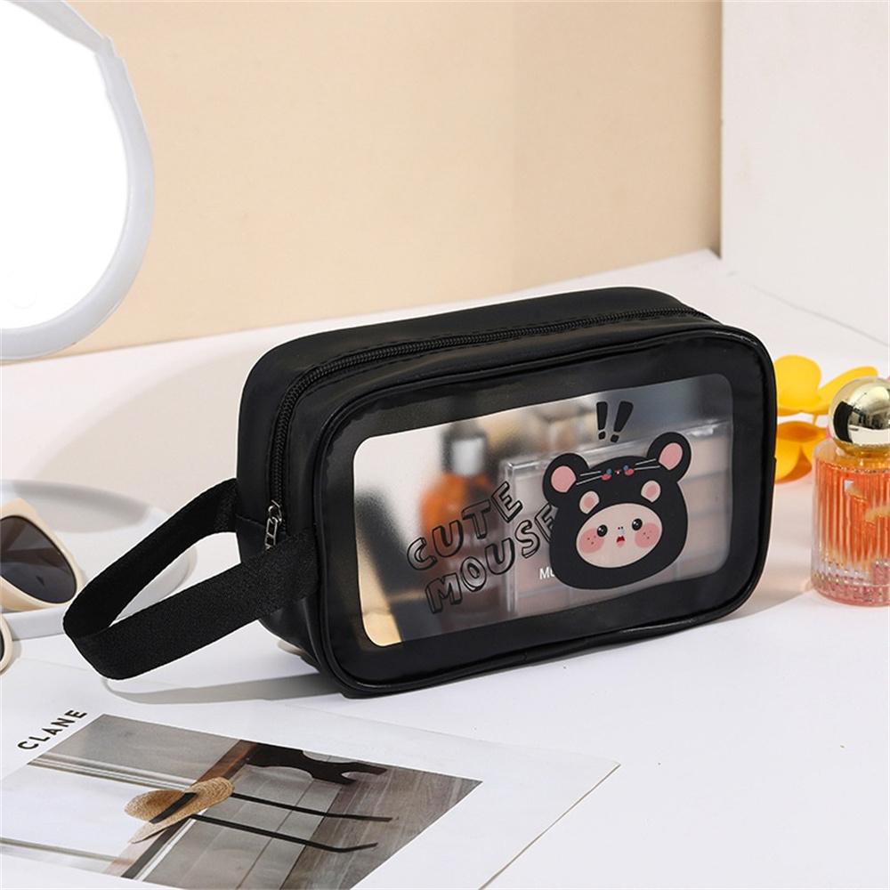 Travel PVC Transparent Makeup Bag Toiletry Storage Bag Swimming Beach Large Capacity Wash Bag Waterproof Portable Cosmetic Pouch