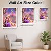 Disney 5d Diamond Painting Full of Diamonds Diy Diamond Embroidery Decorative Painting Ornaments Living Room with Rapunzel and Castle.