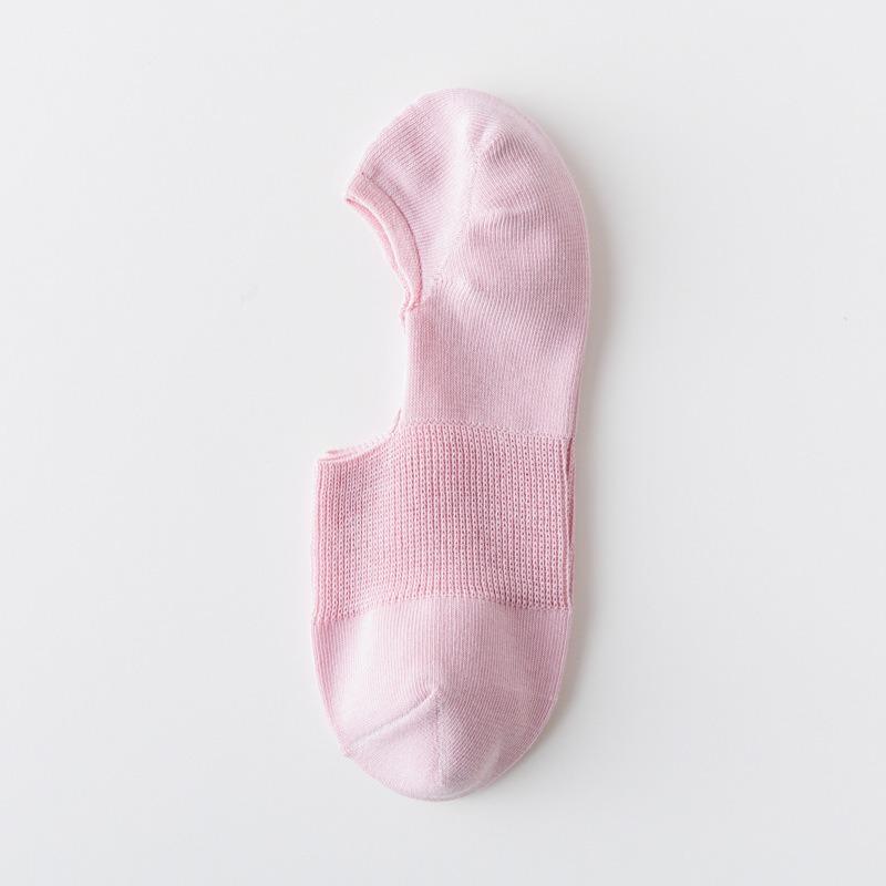 

Female Spring and Summer Solid Color Silicone Can Not Drop with Breathable Shallow Mouth Invisible Socks 1 pair рожевий