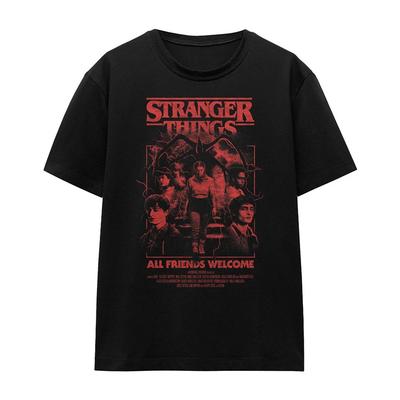 Stranger Things Mindflayer Group Horror Movie Poster Womens T-Shirt S-2XL, Black