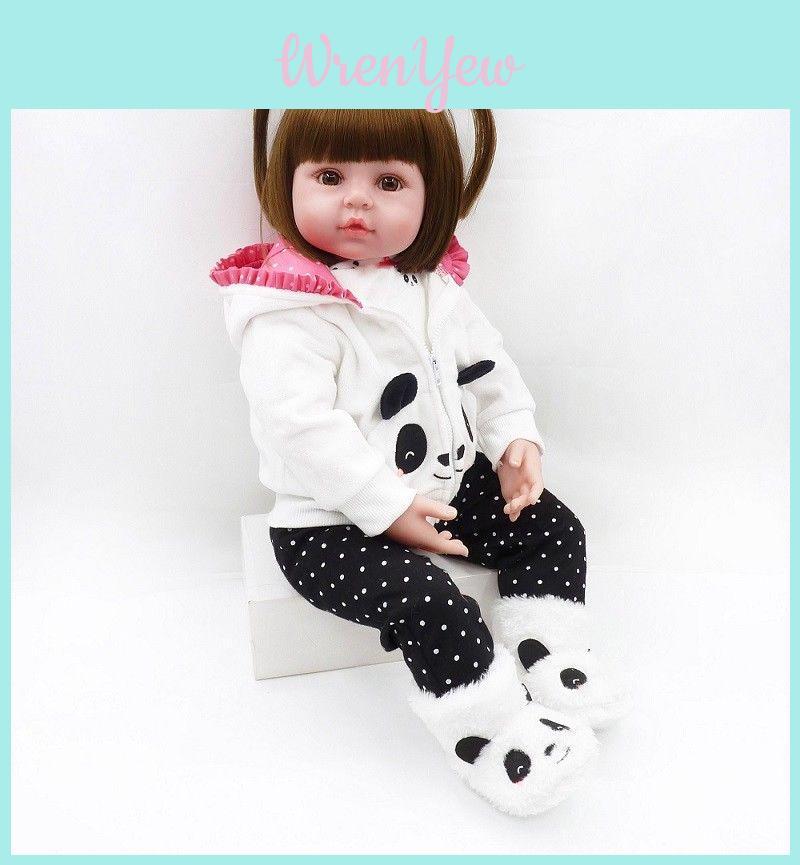 24"newborn Real Doll Lifelike  Silicone Reborn Baby Dolls Toddler Girl Gift Xmas