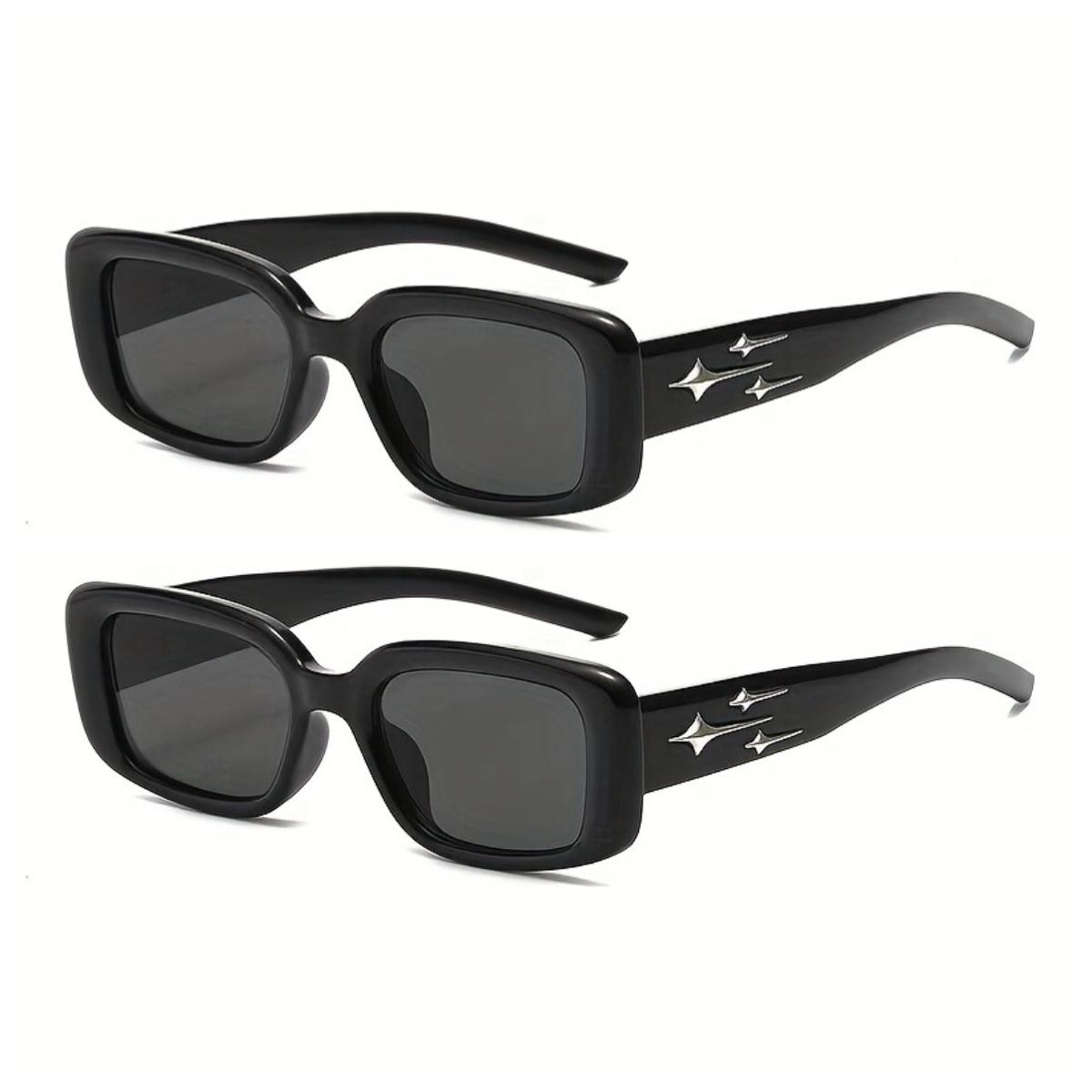 

2 шт. Повседневные женские квадратные черные винтажные милые классические живые элегантные сладкие в стиле инс современные простые модные очки лето