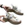 Platform Sandals Women's Summer New Muffin Open-toed Velcro Sandals Casual Contrasting Beach Women's Shoes