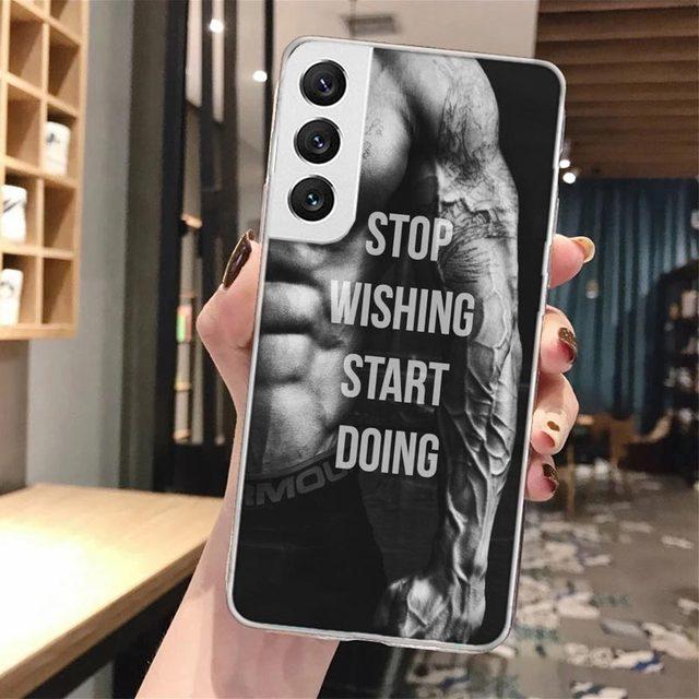 Bodybuilding Gym Fitness měkké pouzdro na telefon Samsung Galaxy M12 M21 M30s M31 M32 Note 20 Ultra 10 Lite 9 8 J4 J6 Plus +M51 M52