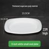Disposable White Oval Paper Plates, 150 Count