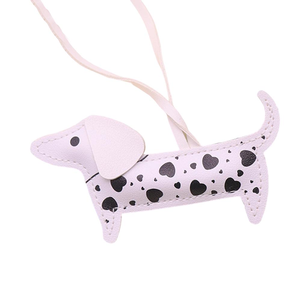 Porte-clés Teckel en Cuir PU Élégant Charm Animal à la Mode Pour Femmes Filles Accessoires de Sac à Main Tendance