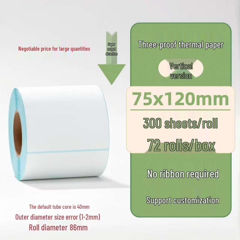 Samoprzylepne etykiety termiczne na kody kreskowe 100×150 mm - Trwałe i wodoodporne do logistyki