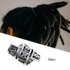 20x antika Silver Dreadlocks Pärlor Metall Hårringar Skägg för DIY Armbandshänge