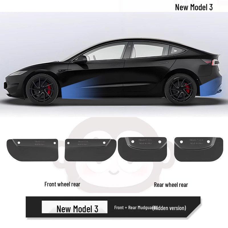 Unsichtbarer Kotflügel für Tesla Model Y/3 Facelift - Verstecktes Auto-Dekorationszubehör