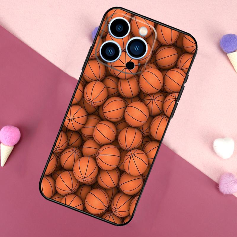 Basketball Ball Case For iPhone 16 15 Pro Max 11 12 13 Mini 14 15 Pro Max 15 Plus XR 16e Phone Back Cover