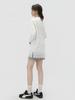 Women's Long Sleeve Lace Hem T-Shirt with Half-High Collar - Loose, Slimming Mid-Length Base Layer