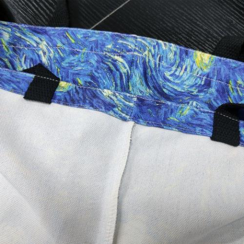[Leinentasche] Van Gogh-Leinentasche, Ölgemälde, Sternennacht, Sonnenblumen, Aprikosenblüten, selbst Openair-Kaffeesitz-Handtasche