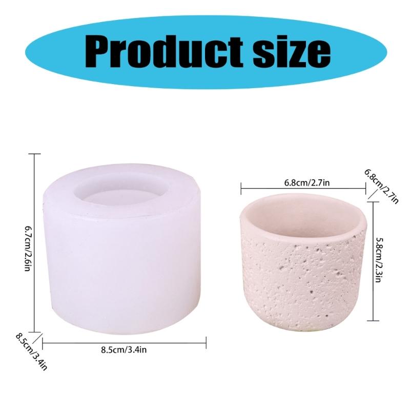 Concrete Candle Cup Silicone Molds for Cement Candle Cup Tealight Holder, Silicone Flowerpots Molds for Home Decoration