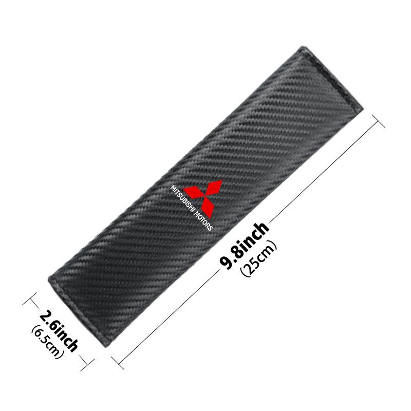 Car Seatbelt Shoulder Protector Cover Carbon Fiber Safety Belt For Mitsubishi Outlander Lancer Eclipse Mirage Xpander Attrage