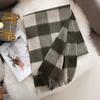 100% Ullskjerf High-end Dame Allsidig Fortykket Rutete Spleiset Varmt Skjerf Dobbeltformål