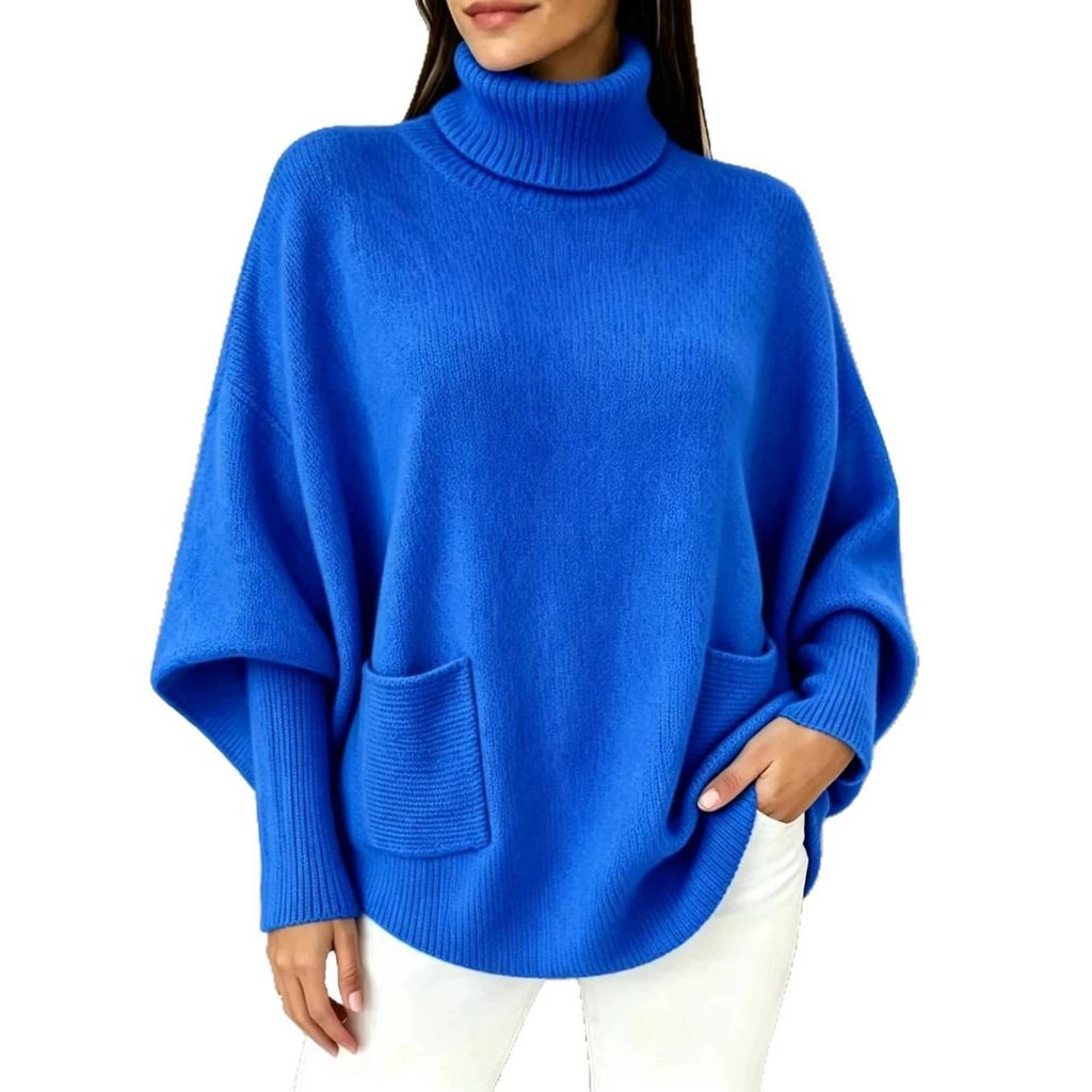 Autumn/Winter 2026 Women's Solid Color High Neck Sweater - Long Sleeve