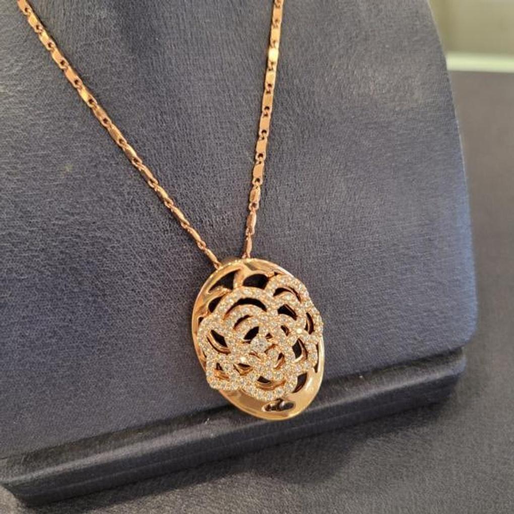 Atria Oval Rose N One-Touch Necklace JTONEFR0010PKF