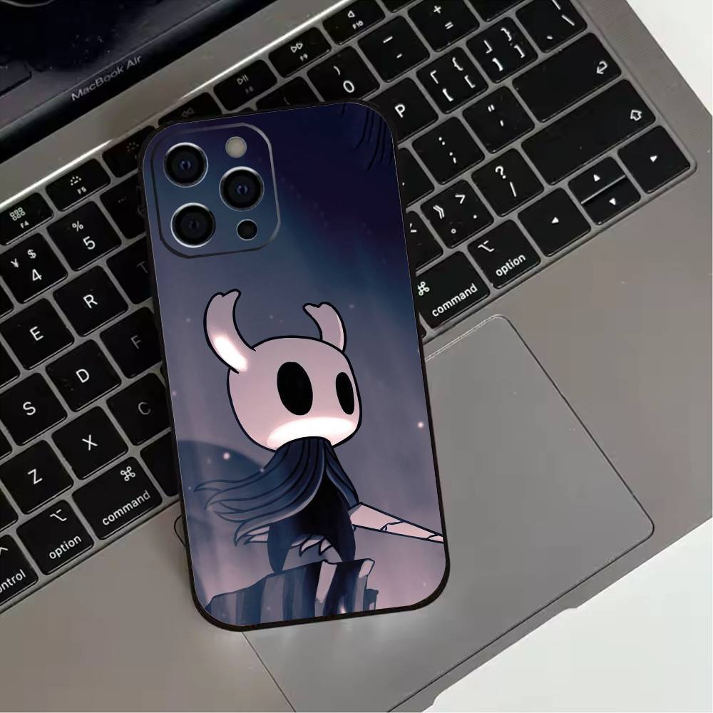 H-Hollow G-Game K-Knight Phone Case For iPhone 17,16,15,14,13,12,11 Plus,Pro Max,XS,Soft Silicone Black Cover iPhone13PRO