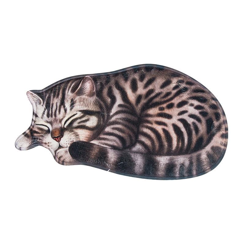 Floor Mat Foot Mat Non-slip Mat Entrance Door Bathroom Water-absorbent Bathroom 3D Kitten Animal Bedroom Bedside Blanket Living Room