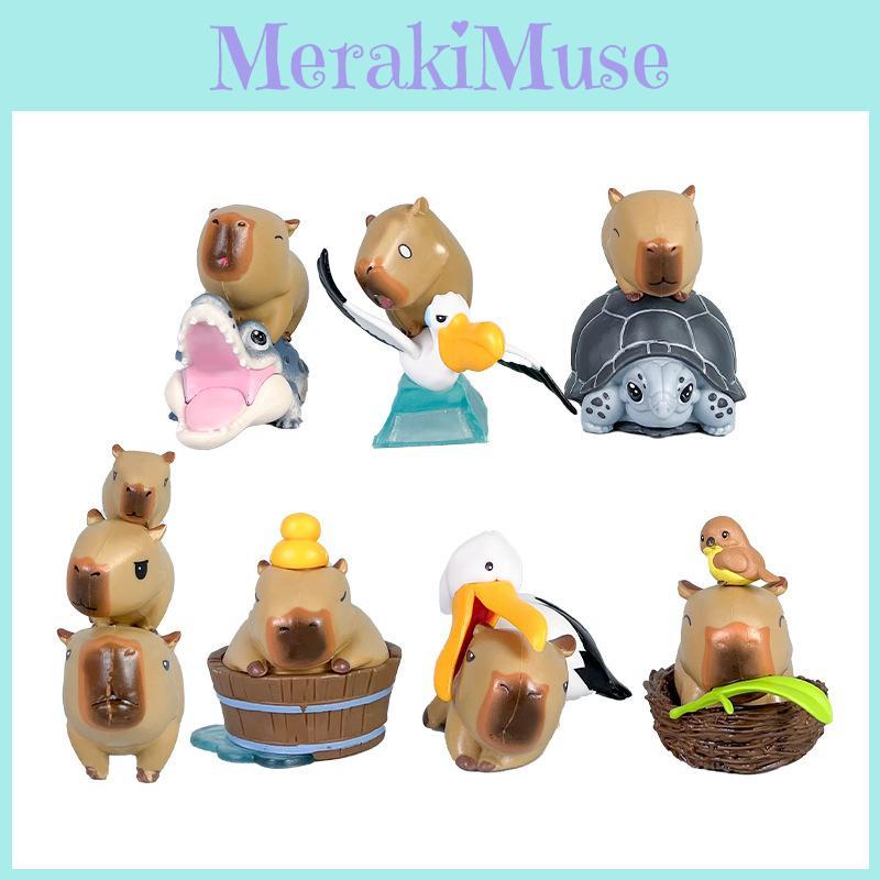 Capybara Collectible Figure Pvc Cute Cartoon Toy For Gift And Display