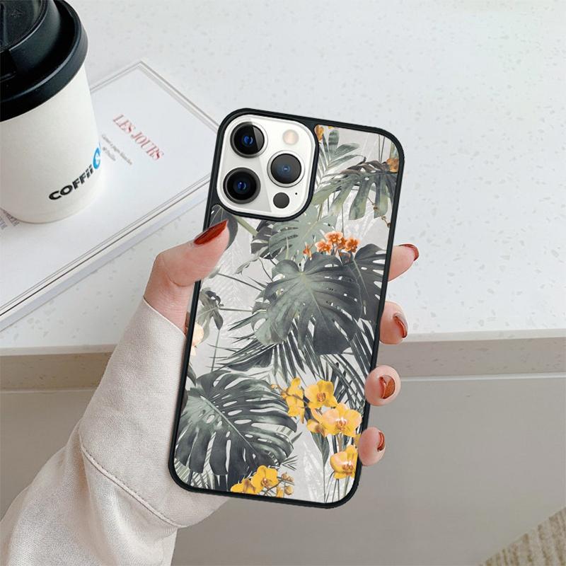 Green Monstera Leaf Phone Case For iPhone 17 Air 16 pro max 15 14 plus 12 13 Shell Cover coque