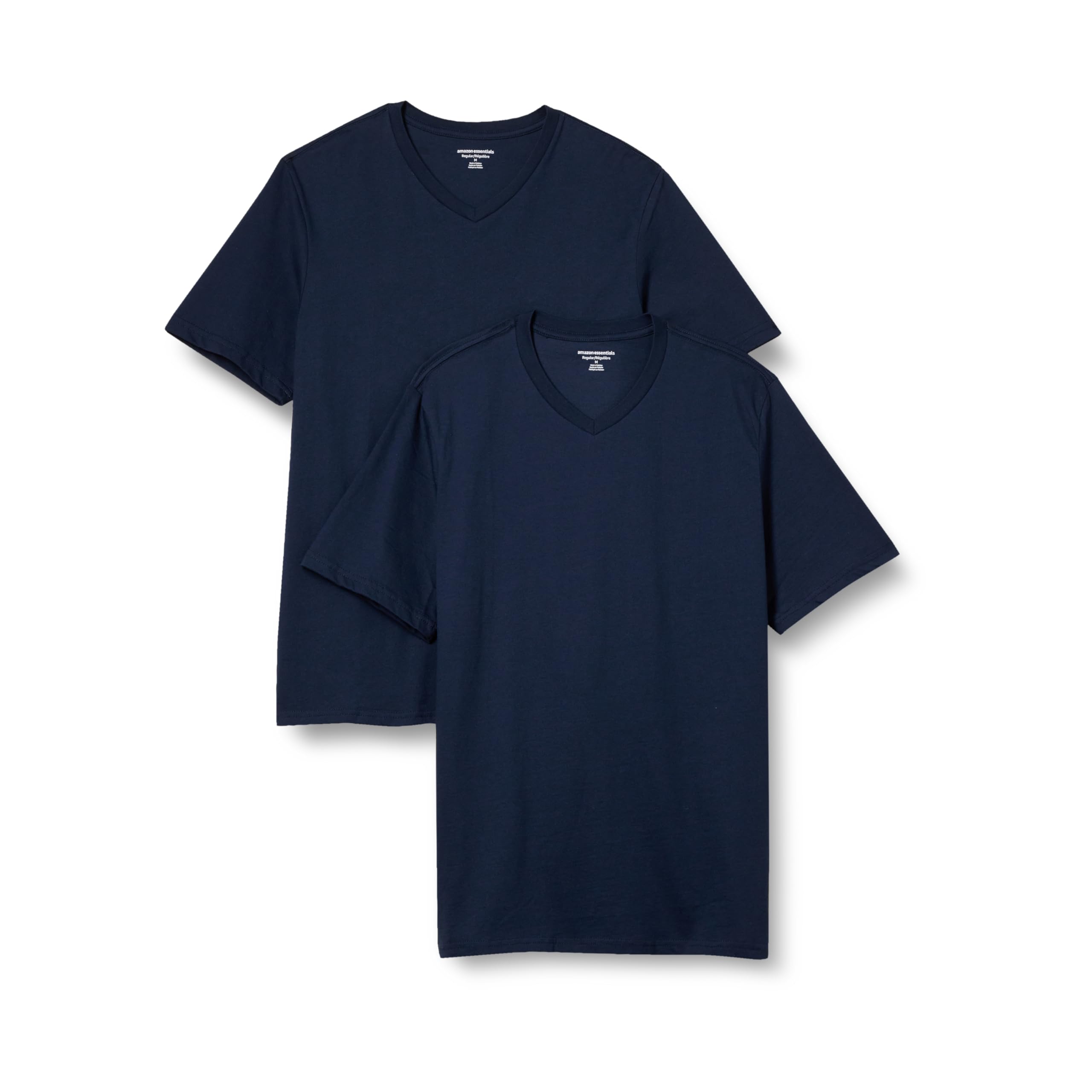 

Regular Short M [Amazon Essentials] 2-Piece T-Shirt, V-Neck, Fit, Sleeve, Men s, Navy, Темно-синій