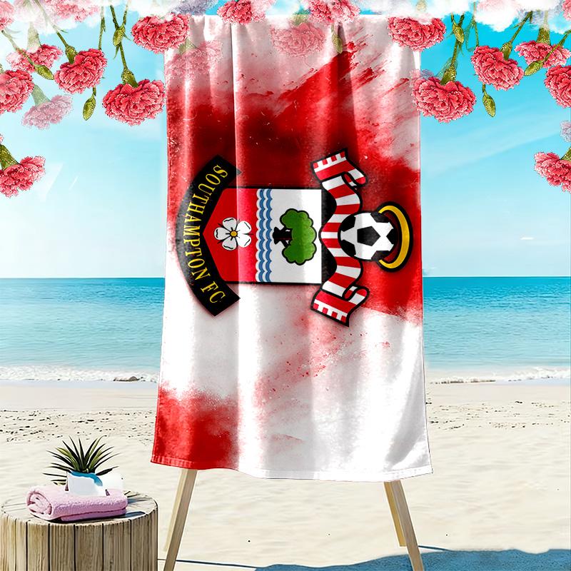 Southampton F.C Print Beach Towel, Large Soft Quick Dry Towel for Beach Camping Swimming