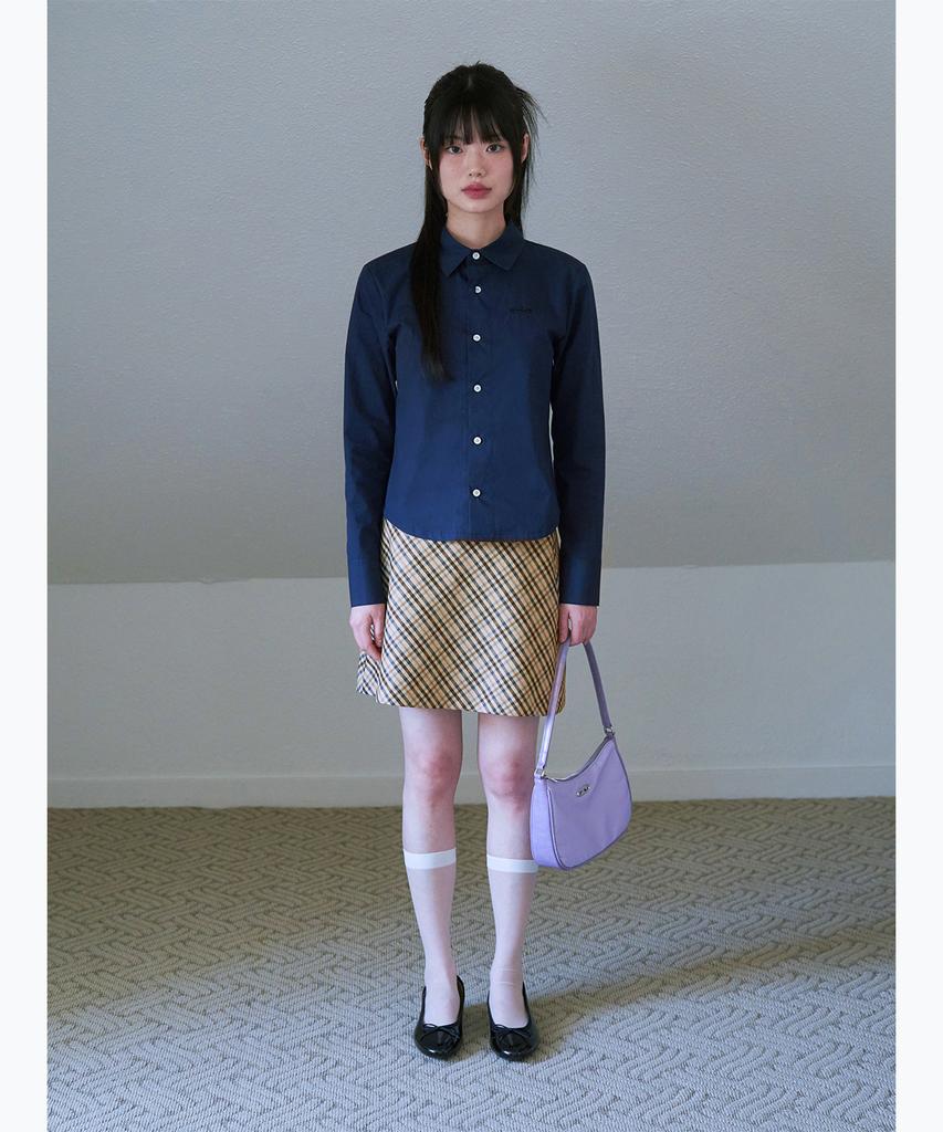 Epeueidi Crop Shirt (Navy)