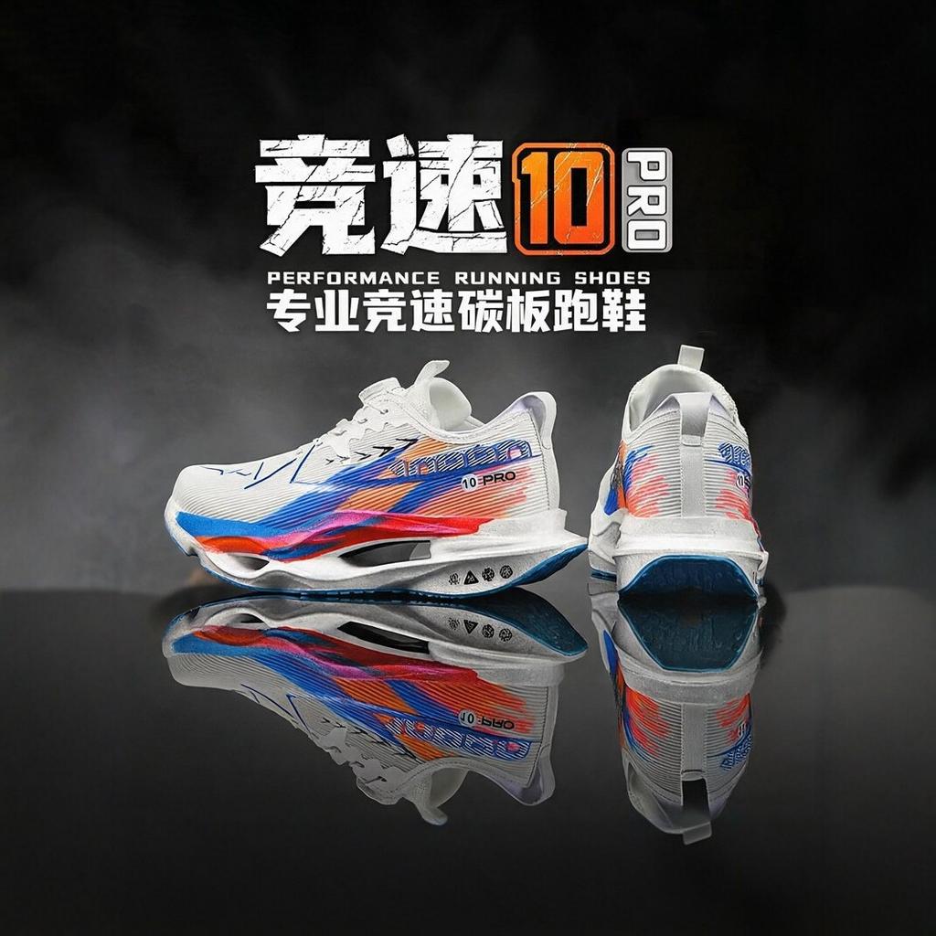 10PRO carbon board running shoes professional marathon physical test training shoes breathable shock absorption sports shoes