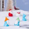10pcs Resin Crafts Mini Santa Claus Figurines Cute Merry Christmas Decoration Home Office Car Decor