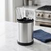 Stainless Steel Cutlery Organizer Multi Compartment Storage Box Dishwasher Safe Silver Kitchen Utensil Holder with Drainage Holes Non-Slip Countertop