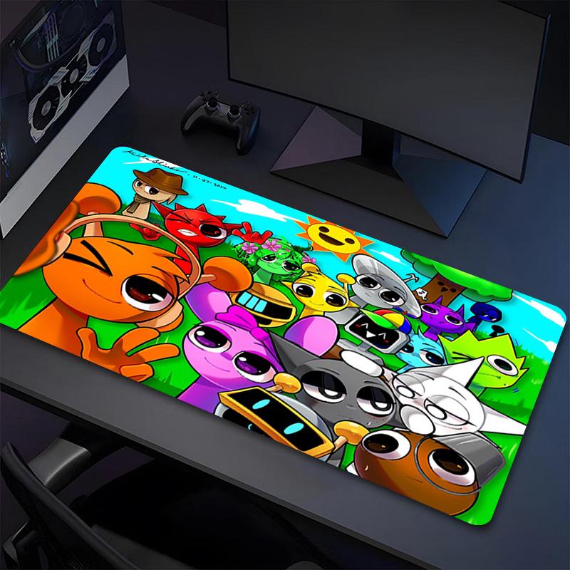 Space Friends Xl Gaming Mouse Pad Nonslip Rubber Base Stitched Edge Waterproof Desk Mat For Pc Laptop Gamer Office Computer Accessories C929502